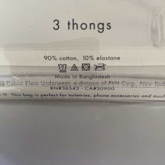 NIP 3 Pack CALVIN KLEIN Women's Size Large Carousel Cotton Thong Panties QD3587 - Picture 4 of 6